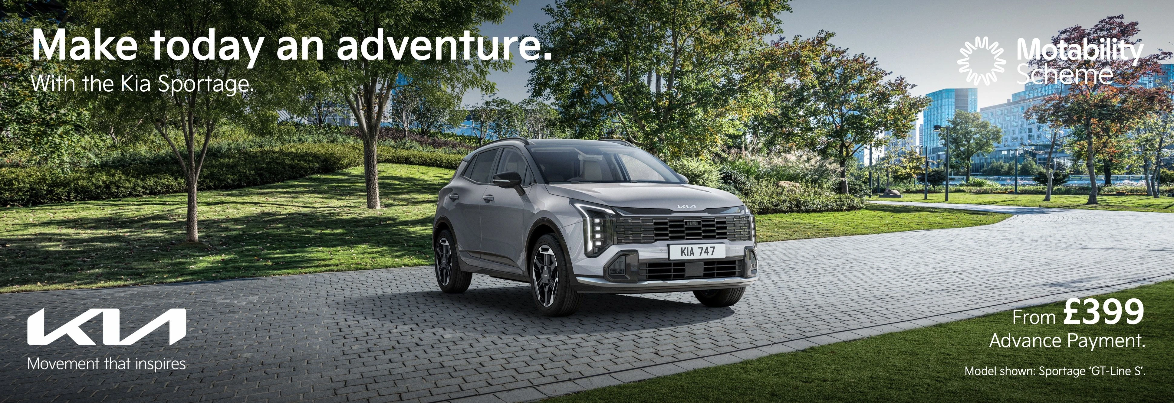 Q3 - Motability Sportage banner
